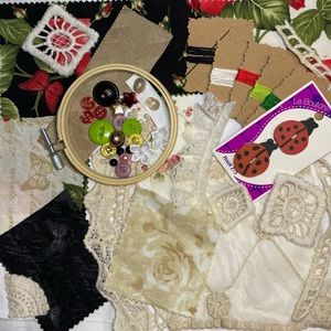 Hand Crafting Slow Meditative Stitch Kit Or Junk Journal Mixed Media Sup…